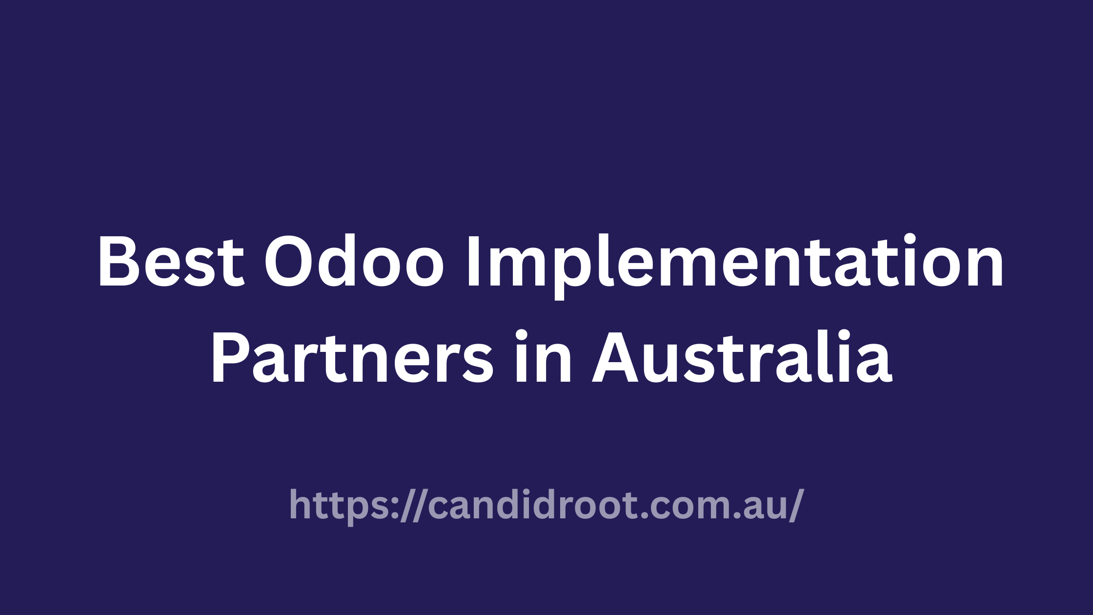 Best Odoo Implementation Partners in Australia